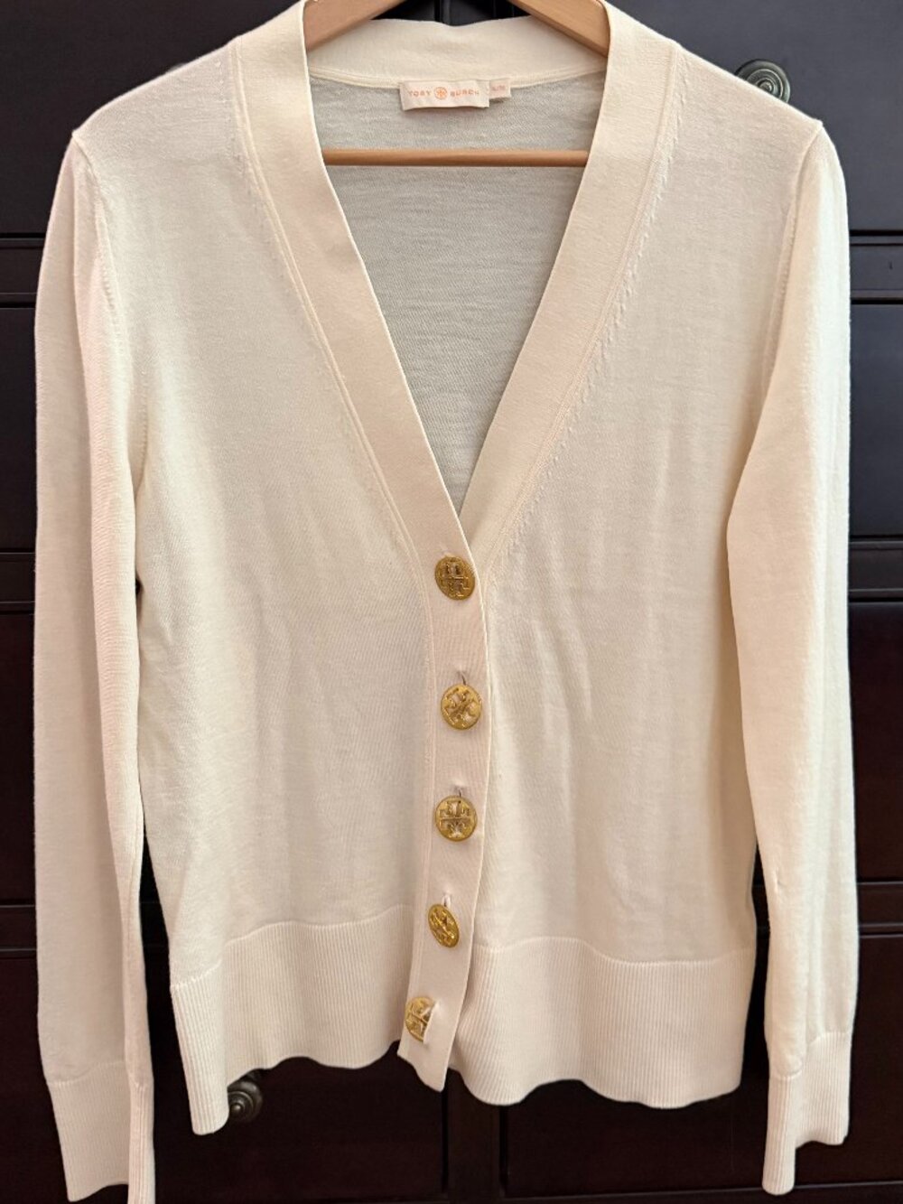 Tory Burch Ivory Simone Cardigan XL